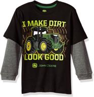 john deere little boy long sleeve tee: high-quality comfort for your little one logo