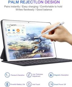 img 3 attached to 🖊️ RTOPS Active iPad Stylus Pen: Palm Rejection + Magnetic Design | Apple iPad/iPad Pro Compatible | Precise Writing, Drawing, Notetaking