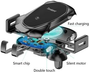 img 3 attached to 📲 Tonkent Wireless Car Charger Auto Clamping Mount for iPhone Xs/Max/X/XR/8/8 Plus Samsung Galaxy Note 9/ S9/ S9+/ S8/S8+/S7/S6 Edge and More Qi Enabled Phones