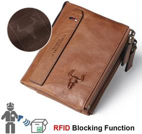 img 1 attached to 👛 Genuine Leather Wallet with RFID Blocking - Men's Wallets, Card Cases & Money Organizers