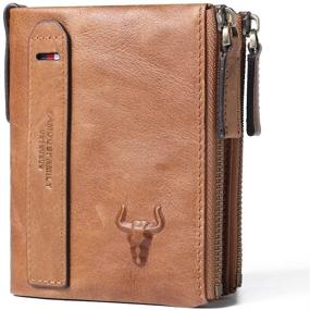 img 4 attached to 👛 Genuine Leather Wallet with RFID Blocking - Men's Wallets, Card Cases & Money Organizers