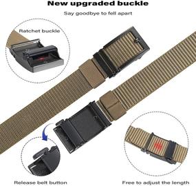 img 3 attached to JUKMO Webbing Ratchet Automatic Buckle Men's Accessories