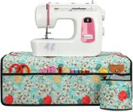 🧵 looen floral sewing machine mat and pad organizer with pockets for table - ideal for sewing machine accessories logo