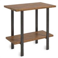 🏡 barnyard designs 2-tier rustic solid pine wood end table - versatile rectangular side or accent table - 27”l x 17" w x 26" h логотип