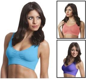 img 1 attached to Genie Bra Womens Seamless 3 Pack Women's Clothing and Lingerie, Sleep & Lounge