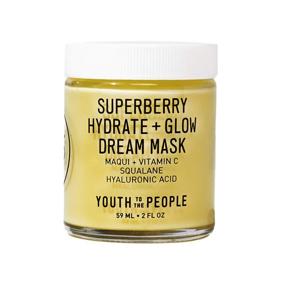 img 4 attached to 🌙 Youth To The People Superberry Hydrate + Glow Dream Mask - Hyaluronic Acid + Antioxidant Vitamin C - Hydrating Vegan Face Mask for Skin Glow - Overnight Anti-Aging Treatment - Clean Beauty (2oz)