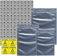 📦 rancco anti static bags: 55 mixed sizes esd shielding bag with labels for electronic devices logo