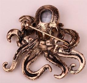 img 2 attached to 🐙 Halloween Costume Jewelry: YACQ Crystal Creepy Octopus Pin Brooch for Women Teen Girl– Perfect Party Accessory!