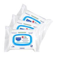 👶 mustela baby cleansing wipes - 25 ct. ultra soft travel wipes - lightly scented with natural avocado & aloe vera - available in 25 or 75 ct. (1 or 3-pack) logo