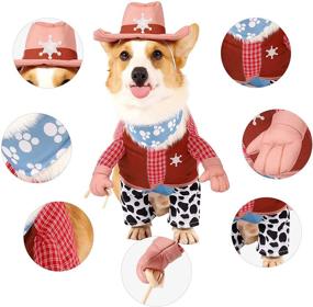 img 3 attached to 🐶 Spooktacular Creations Dog Halloween Cowboy Pet Costume - Perfect for Party Dress-up, Role Play, Cosplay, Carnival, and Holiday Decorations Clothes