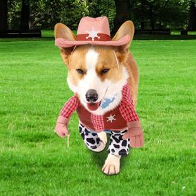 img 2 attached to 🐶 Spooktacular Creations Dog Halloween Cowboy Pet Costume - Perfect for Party Dress-up, Role Play, Cosplay, Carnival, and Holiday Decorations Clothes