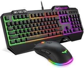 img 3 attached to 🎮 havit Gaming Keyboard Mouse Headset & Mouse Pad Kit: Rainbow LED Backlit, Wired, Over Ear Headphone with Mic for PC, Xbox ONE & PS4