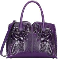 pijushi designer floral purse: stylish women's handbags for chic top-handle satchel and tote bags logo