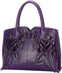 img 1 attached to Дизайнерская сумка PIJUSHI с цветочным принтом: стильные женские сумки - шикарная топ-хэндл сумка и сумка-тоут