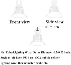 img 3 attached to 🐠 Sleek and Secure: JZMYXA 10-Piece Aquarium Suction Cup Clips for Air Tubes and Lighting Wire in Fish Tank (0.2-0.23 inch Outer Diameter)