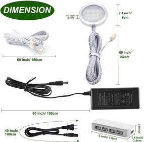 img 2 attached to 🎄 Wireless RGBW+White Color Changing Under Cabinet LED Lighting Kit - Perfect for Christmas Xmas Decorations, Parties - AIBOO 40-Key RF Remote Control, 8 Lights, 24W