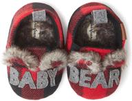 🐻 cozy & cute dearfoams unisex-child buffalo check bear slipper for warmth and comfort logo