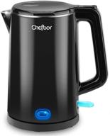 🔌 chefbar electric kettle 1.5l: bpa-free, keep-warm function, stainless steel, cordless - perfect tea kettle! логотип