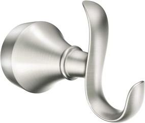 img 4 attached to 🧷 Moen MY6203BN Hamden Double Towel & Robe Hook in Brushed Nickel