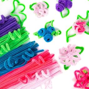 img 4 attached to 🌈 Vibrant Multicolor Pastel Bendi Sticks: 200 Pack by Horizon Group USA - Craft with Chenille Stems & Fuzzy Sticks!