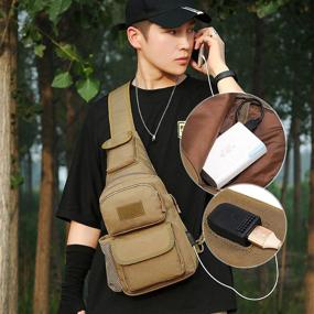 img 1 attached to 🎒 Tactical Crossbody Shoulder Backpack by BAIGIO: Optimal Backpacks for Versatile Use