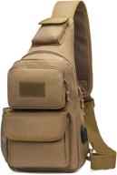 🎒 tactical crossbody shoulder backpack by baigio: optimal backpacks for versatile use logo