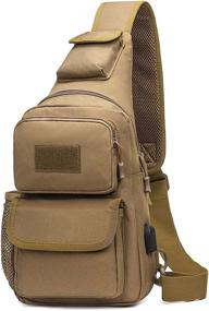 img 4 attached to 🎒 Tactical Crossbody Shoulder Backpack by BAIGIO: Optimal Backpacks for Versatile Use