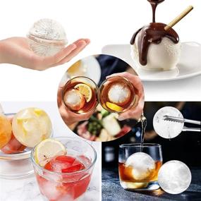 img 3 attached to SIDINIC Ice Cube Tray and Sphere Ice Ball Maker Set with Lid - BPA Free, Reusable, Perfect for Whiskey, Cocktails, Homemade Refreshments, and Keeping Drinks Chilled (Set of 2)