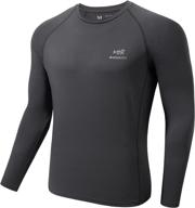 stay warm and comfortable with bassdash men's lightweight thermal base layer shirt: ultra soft, quick dry, and underwear top logo