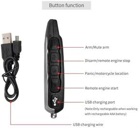 img 2 attached to Enhanced Security: EASYGUARD EM212 2 Way Motorcycle Alarm System with LCD Pager Display, Rechargeable Transmitter, Shock & Microwave Sensor - DC12V