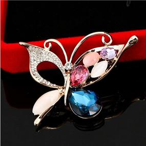 img 3 attached to 🍁 HSQYJ Maple Leaf Brooches: A Chic & Stylish Metal Pearl Enamel Sandblasting Retro Painting Double-Layer Lapel Pin Gift for Women & Girls