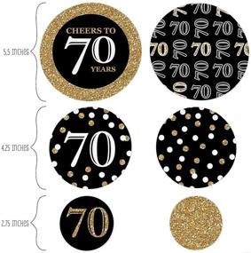 img 3 attached to 🎉 Big Dot of Happiness Adult 70th Birthday - Gold - Party Decorations - Giant Circle Confetti - Large Confetti 27 Count