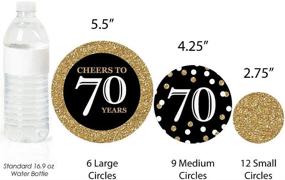 img 2 attached to 🎉 Big Dot of Happiness Adult 70th Birthday - Gold - Party Decorations - Giant Circle Confetti - Large Confetti 27 Count