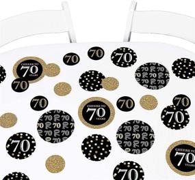 img 4 attached to 🎉 Big Dot of Happiness Adult 70th Birthday - Gold - Party Decorations - Giant Circle Confetti - Large Confetti 27 Count