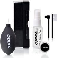 optimized vinyl record cleaning kit: opula 6pcs set, velvet brush, air blower, stylus gel, cleaning solution, stylus brush, velvet brush logo