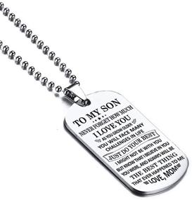 img 3 attached to 🐶 Jvvsci To My Son Dog Tag - Inspiring Necklace Keychain, Motivational Gift, Uplifting Jewelry for Doing Your Best