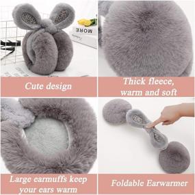 img 1 attached to 🐱 Epsion Women's Winter Warm Cat Ear Earwarmer Knitted Earmuffs: Stylish and Foldable Earmuffs for Girls