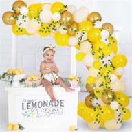 набор для оформления воздушными шарами "sunflower lemonade party balloon garland kit" - гирлянда из желтых пастельных шаров для идеального оформления стенда sunflower lemonade stand на детских вечеринках, невестинском душе или дне рождения. логотип