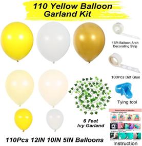 img 2 attached to Набор для оформления воздушными шарами "Sunflower Lemonade Party Balloon Garland Kit" - Гирлянда из желтых пастельных шаров для идеального оформления стенда Sunflower Lemonade Stand на детских вечеринках, невестинском душе или Дне рождения.