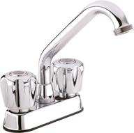 🚰 plumb pak 3040w: dual handle laundry tub faucet with swivel spout and hose end for utility sink in polished chrome - efficient & convenient logo