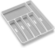 🍴 madesmart classic large silverware tray - white, 6-compartments - kitchen drawer organizer логотип