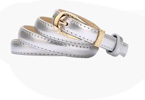 img 3 attached to 👖 Stylish and Versatile Patent Leather PU Belt for Jeans - Feminine Waist Enhancer with Alloy Buckle by uxcell