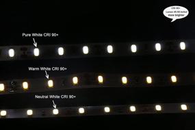 img 3 attached to ✨ MARSWELL CRI 90+ LED Strip Lights Pure White SMD5630 Non-waterproof: Illuminate with Brilliance