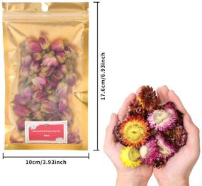 img 2 attached to 🌸 Mlife Natural Dried Flower Herbs Kit - 180g Dried Flower for Soap, Candle, Resin Jewelry Making, Bath Bombs, Floral Water, Nails Decorations - Rose, Lavender, Jasmine, and more! (12 Bags / 0.5 oz Each)