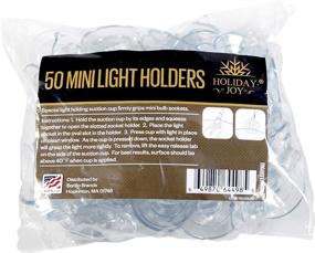 img 3 attached to 🎄 Add Holiday Magic to Your Windows with Holiday Joy - 50 Mini Christmas Light Holders - Made in USA