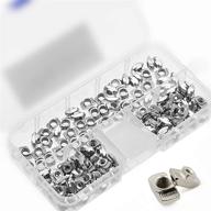 ppx 150pcs 2020 series european aluminum extrusions slim t-nut hammer head fastener nut assortment kit m3 m4 m5 logo