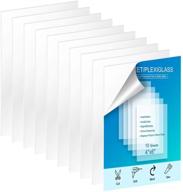 10 pack of 4x6” transparent acrylic sheets/petg sheets 0.040” thick; ideal for crafting 🛠️ projects, picture frames, cricut cutting, and more; diy projects, picture frame glass replacement, signs, and painting logo
