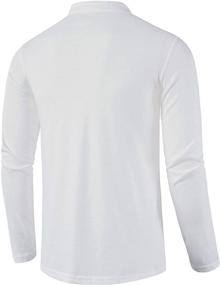 img 2 attached to Discover Stylish & Comfortable MUSE FATH Sleeve Placket T Shirt in White XXL Size for Men's Clothing