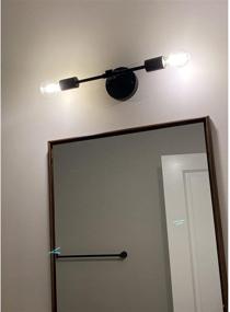 img 3 attached to 💡 Farmhouse Black Wall Sconce: Modern Bathroom Light Fixture for Bedroom, Hallway, Living Room