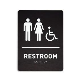 img 4 attached to Unisex Restroom Identification Sign Wheelchair